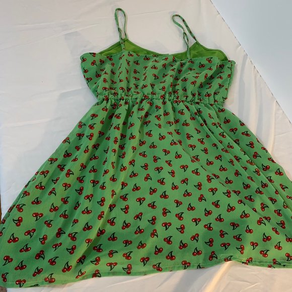 Apple Green with Cherries Sun Dress - Picture 7 of 12